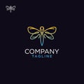 Dragonfly logo Royalty Free Stock Photo