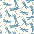 Dragonfly seamless background