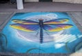 Dragonfly On Sidewalk at ChalkFest 2023 in Safety Harbor