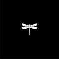 Dragonfly stone logo icon isolated on dark background Royalty Free Stock Photo