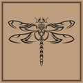 dragonfly tattoo design. Vector illustration decorative design