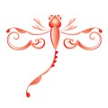 dragonfly tattoo. Vector illustration decorative design