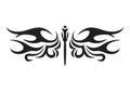 dragonfly tattoo. Vector illustration decorative design