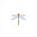 Dragonfly clipart. dragonfly isolated flat icon