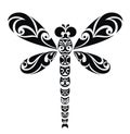 Dragonfly.Vector illustration ready for vinyl cutt