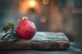 Dragonfruit lies on a wooden board