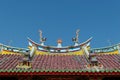 Dragons and fireball at the roof of Vihara Buddha Prabha, Yogyakarta