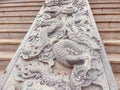 Dragons at Haedong Yonggungsa Temple and Haeundae Sea in Busan, Buddhist temple in Busan, South Korea.