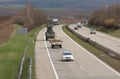 Dragoon Ride - US army convoy drives through Czech Republic Royalty Free Stock Photo