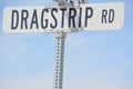 Dragstrip Rd Sign in Goodyear, Maricopa County, Arizona USA Royalty Free Stock Photo