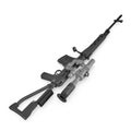 Dragunov sniper rifle gun on white. 3D illustration