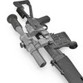 Dragunov sniper rifle gun on white. 3D illustration