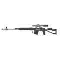 Dragunov Sniper Rifle SVD isolated on white. 3D illustration Royalty Free Stock Photo