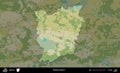 Drahicyn District highlighted, Belarus. Topographic Humanitarian Royalty Free Stock Photo