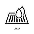 Drain icon. Drainage icon isolated on background