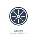 drain icon in trendy design style. drain icon isolated on white background. drain vector icon simple and modern flat symbol for