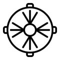 Drain manhole icon, outline style
