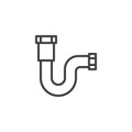 Drain pipe line icon