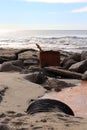 Drain tube with rusty barrel Royalty Free Stock Photo