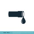 Drainage Pipe Icon Vector Logo Template Illustration Design. Vector EPS 10