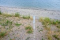 Drainage pipe leading to the beach of Jackson Lake, Grand Teton National Park, USA Royalty Free Stock Photo