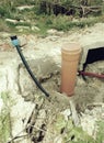 Drainage plastic pipes and inspection shaft