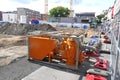 Drainage and preparation of a major construction site in the city center of Kiel, Schleswig-Holstein, Germany Royalty Free Stock Photo