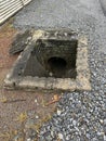 Drainage system for roadside water control Royalty Free Stock Photo