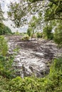 Drained artificial lake for silt removal