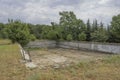 Drained and Ruined swimming pool Royalty Free Stock Photo