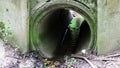 Drainpipe in a sewer ditch