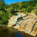 Drakensberg waterfall in the rainy season. Royalty Free Stock Photo