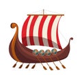 Drakkar is ancient scandinavian viking warship Royalty Free Stock Photo