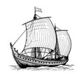 Drakkar Viking ship Royalty Free Stock Photo