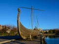 Drakkar Viking wooden boat Royalty Free Stock Photo