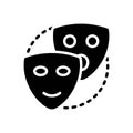 Black solid icon for Drama, comedy and expression Royalty Free Stock Photo