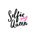 Drama queen handwritten slogan. Vector illustration Royalty Free Stock Photo