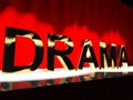 Drama Word On Stage Representing