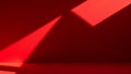 Abstract Red Geometric Light Beams on Dark Background Royalty Free Stock Photo