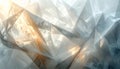 Dramatic Abstract Geometric Crystal Structure Background Featuring Intense Warm and Cold Light Contrast Across Interlocking Royalty Free Stock Photo
