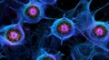 Dramatic Abstract Image of Prostate Cancer Cells Multiplying in Action Royalty Free Stock Photo