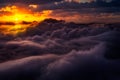 Dramatic Aerial Panoramic View of Cloudscape