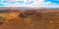 Dramatic aerial panoramic view of volcan Calderon Hondo Lajares