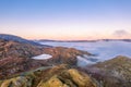 Dramatic aerial view of the Slieve League cliffs in County Donegal, Ireland Royalty Free Stock Photo