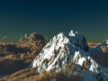 Dramatic alpine landscape