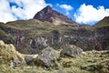 Dramatic Andes mountain scenery in the Quesqa Valley. Ancascocha, Cusco, Peru