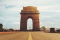 Dramatic angle view of the India Gate monument