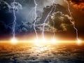 Dramatic apocalyptic background Royalty Free Stock Photo