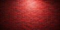 Dramatic Architectural Detail A Fiery Red Brick Wall Illuminated by Side Lighting Showcasing Textural Depth and Royalty Free Stock Photo