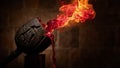 Burning Chalice with Liquid Fire Royalty Free Stock Photo